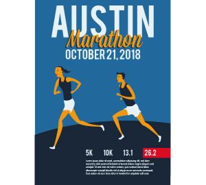 Marathon Poster, Design and Illustration by Jeff Thomas